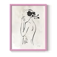 thumbnail image 1 of Romantic Line Art II in Pink Solid Wood 8 x 10 Framed Print, 1 of 6
