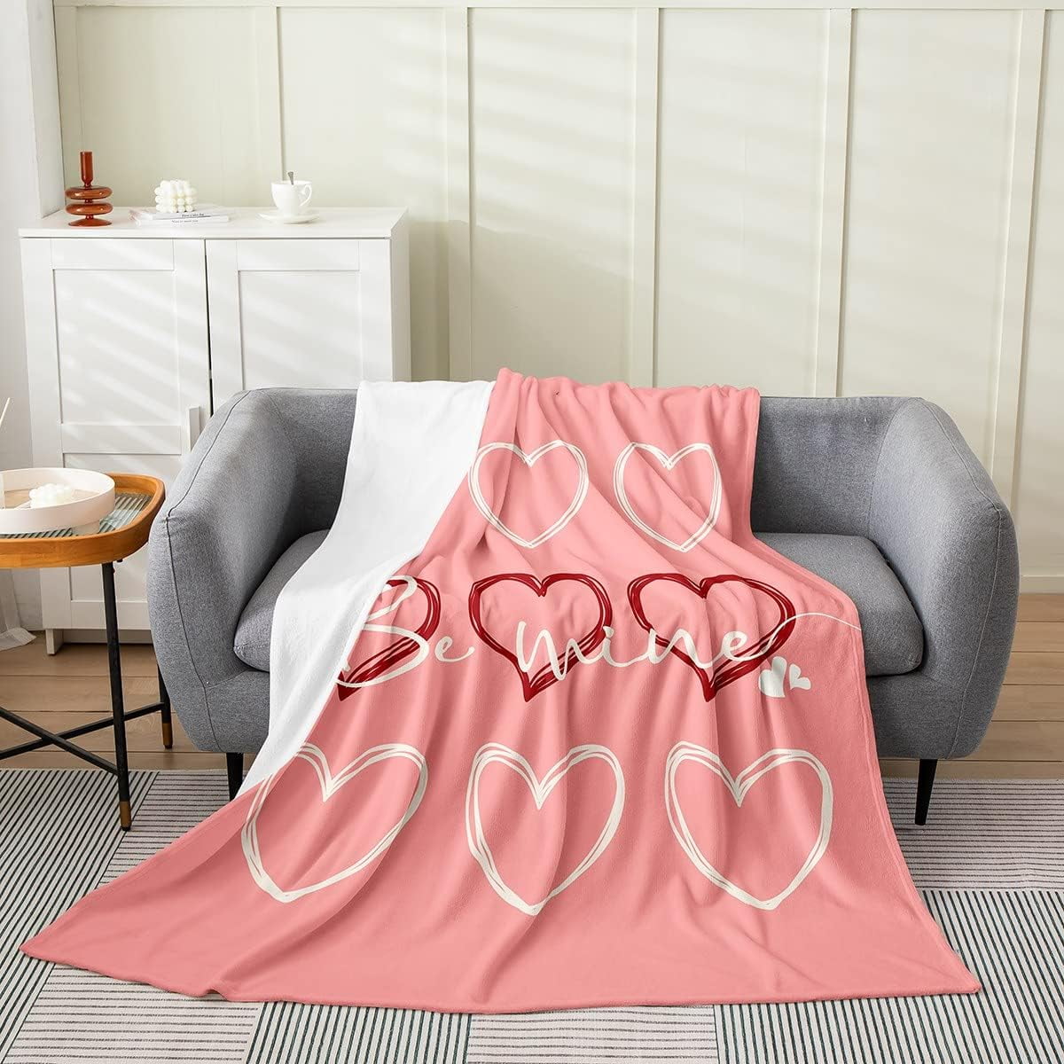 Romantic Love Blanket 40x50 Inch Valentines Day Throw Blanket Heart