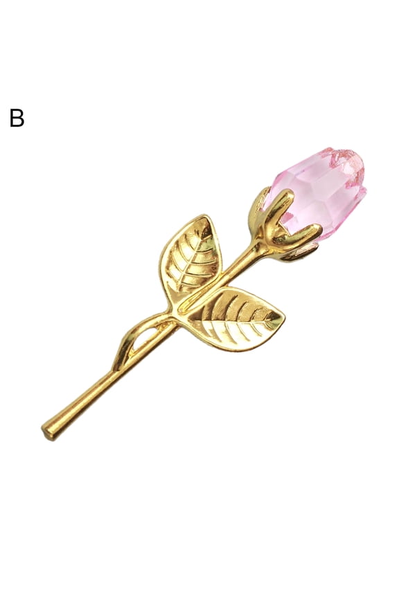 Romantic Love Forever in Bud Pink Crystal Rose Flower, Best Gift for Valentine's Day, Mother's Day, Anniversary, Birthday Gift
