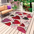 thumbnail image 1 of Romantic Love Outdoor Rug 5x7 Ft, Non Slip Washable Area Rug, Valentine's Day Stars Heart Cartoons Beige Patio Rugs Carpet Runner, Large Floor Mat for Indoor/Outdoor Deck Porch Camping, 1 of 8