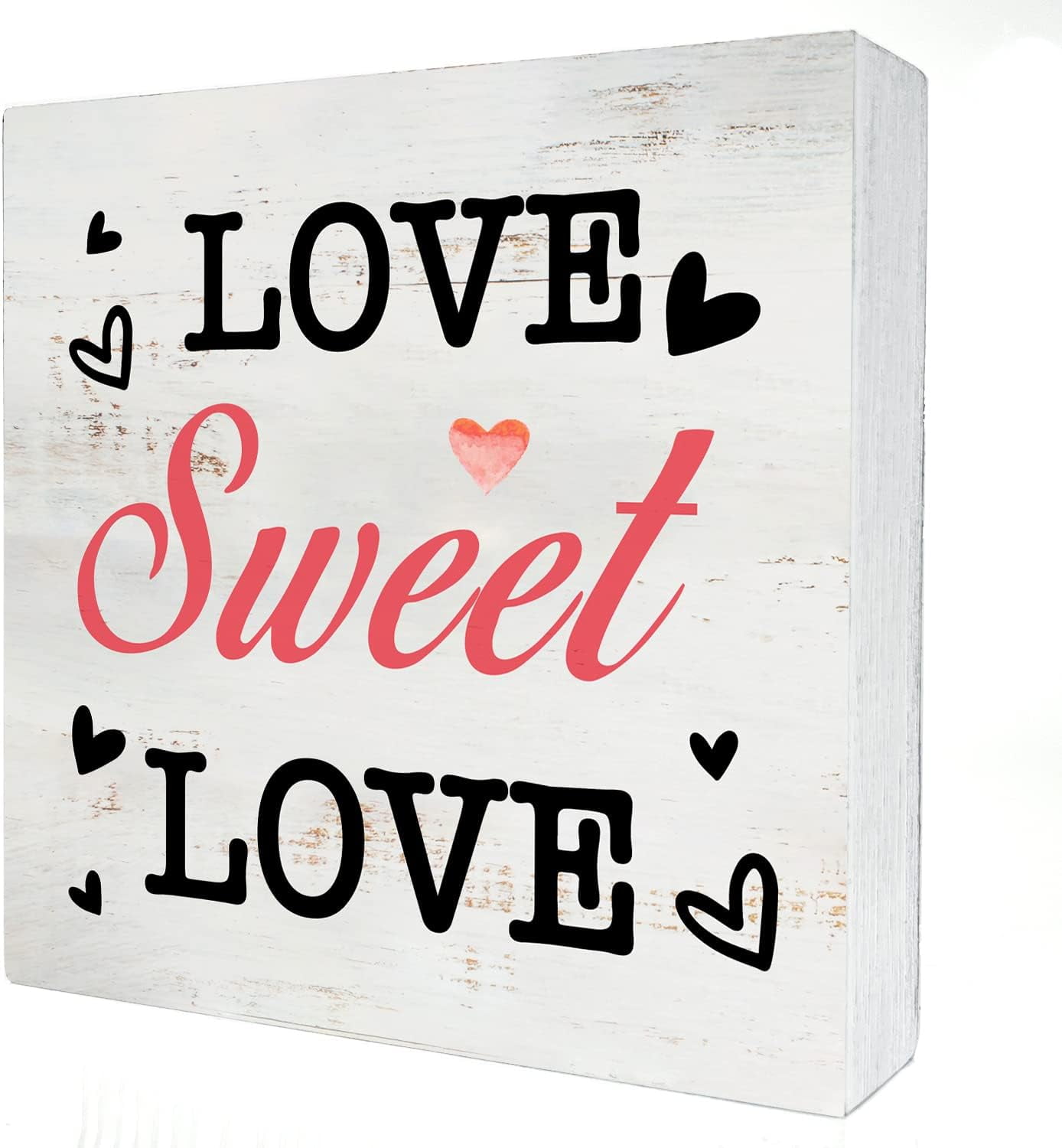 Rustic 'Kinda Farmhouse Kinda Hood' Wood Block Sign - Desk Decor, Shelf Plaque For Farmhouse Home Decor