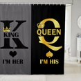 thumbnail image 1 of Romantic Love Theme Bath Curtain 72"Wx72"L King And Queen Crown Bathroom Curtain For Couple Lovers,Valentine'S Day Wedding Shower Curtain Gifts For Her His,Mr Mrs Bathroom Accessories, 1 of 6
