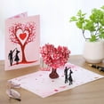 thumbnail image 1 of Romantic Love Tree Anniversary Card, 5.9''x7.87''/15*20cm Heart Tree Couple Love Pop-Up Card for Wedding, Valentines Day, Birthday, 3D Gift Cards for Her, Him, Wife, Husband, 1 of 8