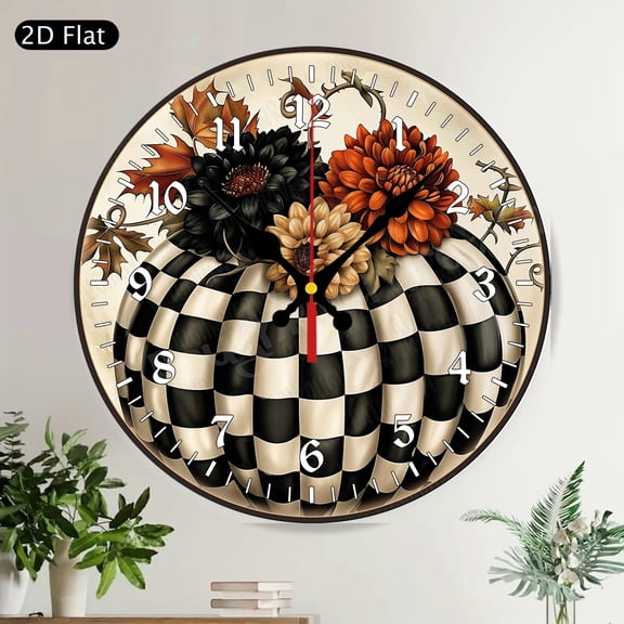 Romantic Love is the Key Heart Padlock Vintage Round Wall Clock Silent Decorative for Home Office Bedroom Living Room Gift