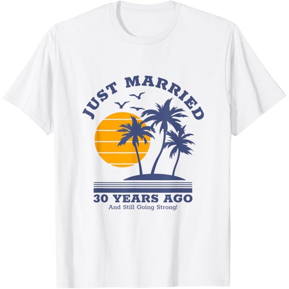 Romantic Matching Couples Shirt - 30th Wedding Anniversary T-ShirtMen and women, Black T-shirt, size: Extra large S-4XL