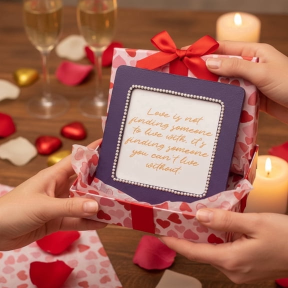 Romantic Message Photo Frame | Love Quote Gift