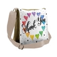 thumbnail image 1 of Romantic Messenger Bag, Thank You Words Color, Unisex Cross-body, by Ambesonne, 1 of 2