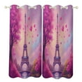 thumbnail image 1 of Romantic Paris Eiffel Tower Study Room Living Kitchen Bedroom For Blackout Curtain Printed 2 Panels, 1 of 6