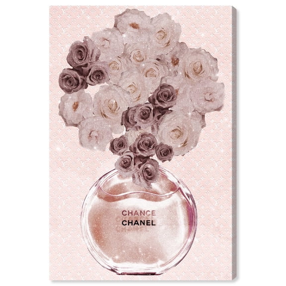 Romantic Perfume Roses Canvas Fashion Designer Wall Art by Art Remedy, Gallery Wrapped, 36" x 54"