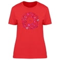 thumbnail image 1 of Romantic Pink Doodles T-Shirt Women -Image by Shutterstock, Female Small, 1 of 2