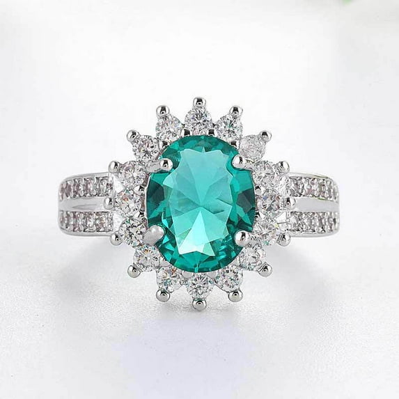 Romantic Plant Series Wedding Rings Luxury Flower Shaped Vintage Euro Style Engagement Ring