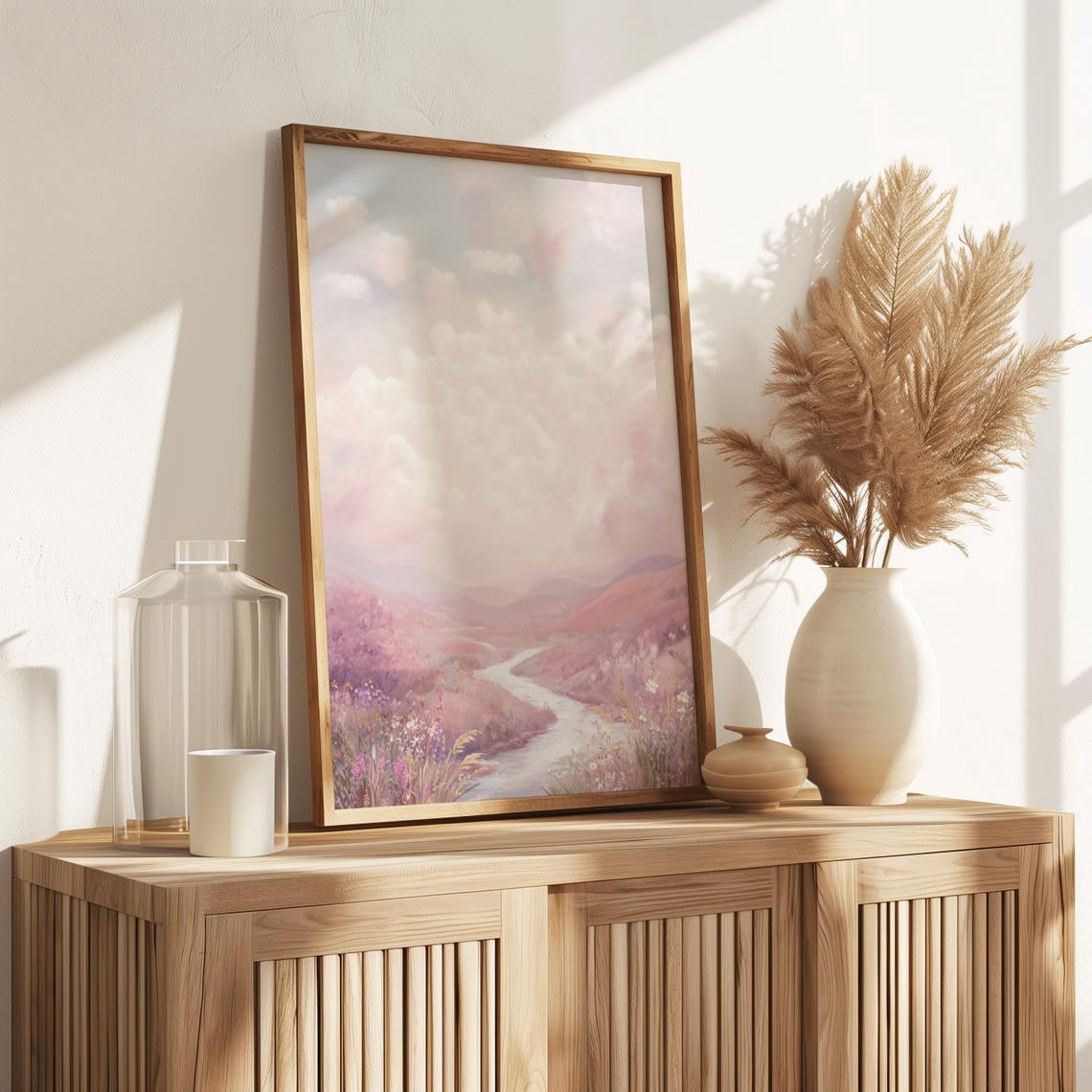 Romantic Poster, Dreamy Landscape, Pastel Color Nature, Delicate Spring ...