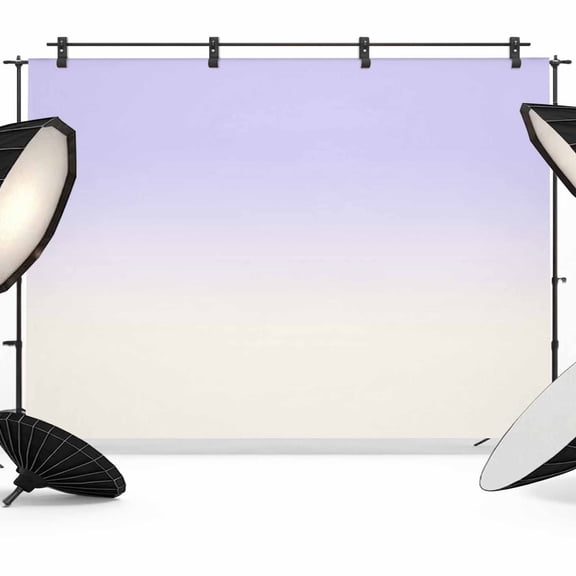 Romantic Purple Backdrop for Photography, White Gradient Photo Backdrop Portrait Background Party Banner Photo Backgrounds for Studio Booth Props, 7x5ft