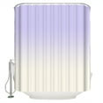 thumbnail image 1 of Romantic Purple Shower Curtain, 60" x 72", White Gradient Waterproof Bathroom Curtain Washable Shower Curtain Set with 12 Hooks, 1 of 6