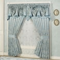 thumbnail image 1 of Romantic Regency Jacquard Woven Scrollwork Parisian Blue Window Valance Empire 110 x 28, 1 of 1