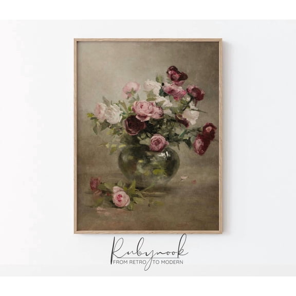 Romantic Rose Bouquet Unframed Paper Print