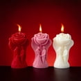 thumbnail image 1 of Romantic Rose Couple Aromatherapy Candle - Handcrafted Scented Candle with Floral Design, for Valentine's Day, Weddings, Anniversary Gifts & Home Decor, French vanilla(3PCS), 1 of 6