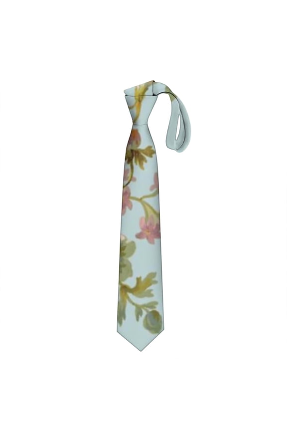 Romantic Rose & Peony Floral Tie & Necktie Set: Elegant Gift for Him, Durable Polyester Material