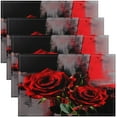 thumbnail image 1 of Romantic Rose Placemats Set of 4 Abstract Oil Painting Placemats for Dining Table Indoor Outdoor Kitchen 12"x18" Modern Art Table Mats Placemat Kitchen Dining Table Abstract, 1 of 4
