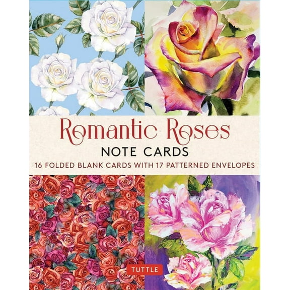 Romantic Roses, 16 Note Cards: 8 Illustrations of Painted Roses (Blank Cards with Envelopes in a Keepsake Box) (Other)