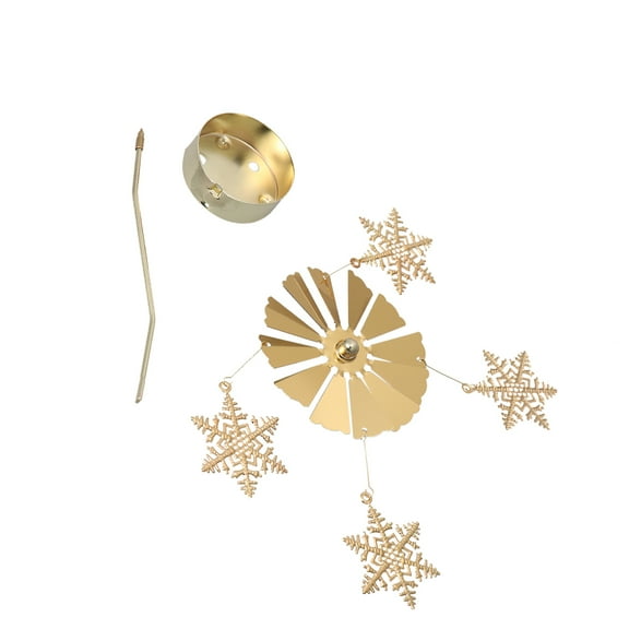 Clispeed Golden Revolving Candlestick Romantic Candle Holder Windmill Candle Stand for Home Decor