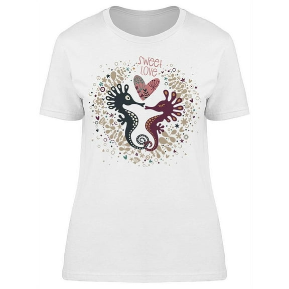 Romantic Seahorses In Love T-Shirt Women -Image by Shutterstock, Female Large