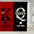 thumbnail image 1 of Romantic Her His Shower Curtain 72"Wx78"L,King And Queen Crown Bathroom Curtain Valentine'S Day Couple Bath Curtain For Men Women,Mr Mrs Bathroom Accessories Red Black White, 1 of 6