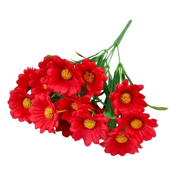 Romantic Silk Flower Bouquets, Cosmug Faux Floral Arrangements, Bold and Long-Lasting, for Event Decor, Restaurant Partitions, Home and Wedding Decor (Red)