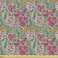 thumbnail image 1 of Romantic Sofa Upholstery Fabric by the Yard, Colorful Geometric Fractal Love Motifs Botanical Illustration and I Love You Sign, Decorative Fabric for DIY and Home Accents, Multicolor by Ambesonne, 1 of 5