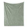 thumbnail image 1 of Romantic Soft Flannel Fleece Throw Blanket, Valentine's Hearts Lovers Forever Together Birthday Marriage Print, Cozy Plush for Indoor and Outdoor Use, 60" x 80", Sea Green Brown, by Ambesonne, 1 of 5
