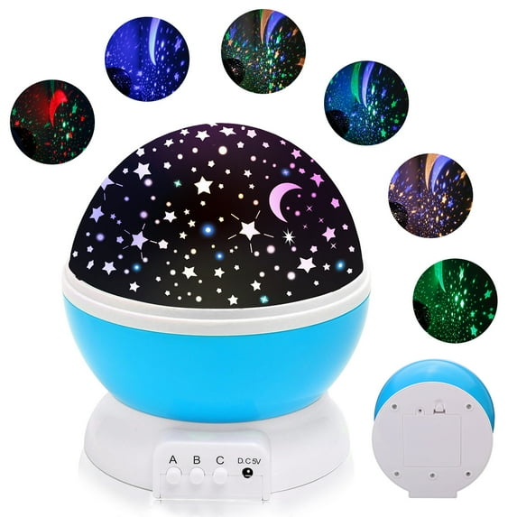 Romantic Star Sky Projector Constellation Starry LED Night Light 360 Degree Rotating Baby Kids Sleep Lamp Moon Rotating Cosmos Toys Christmas Gift