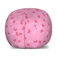 thumbnail image 1 of Romantic Storage Toy Bag Chair, Print of Heart Candies Celebrating Romance Girls Love Vintage Teenage Style, Stuffed Animal Organizer Washable Bag, Large Size, Pink and Magenta, by Ambesonne, 1 of 3