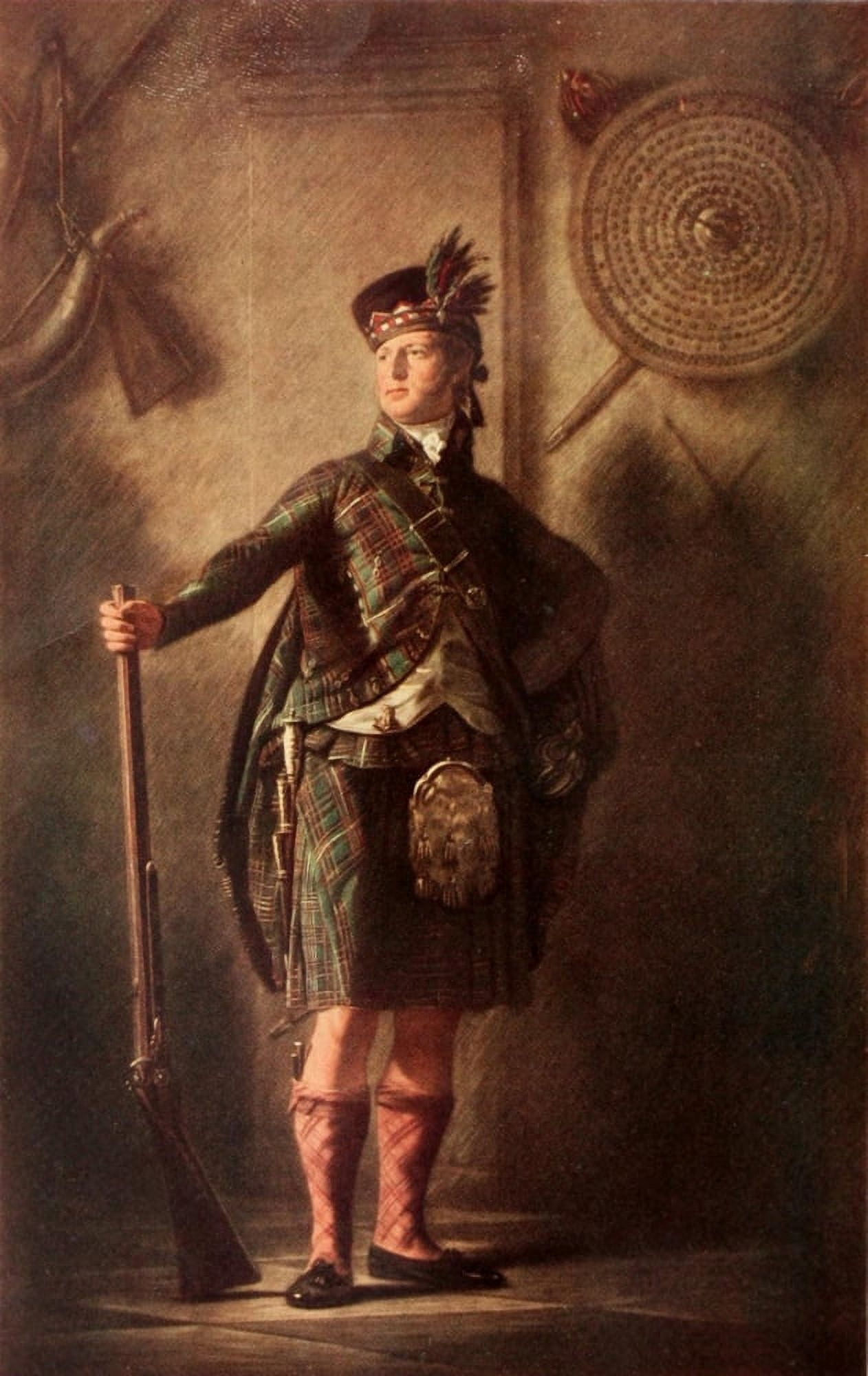 Romantic Story of Highland Garb & Tartan 1924 Col Alasdair MacDonell Canvas Art - Henry Raeburn (24 x 36)