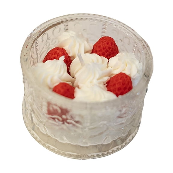 Romantic Strawberry Cake Aromatherapy Candles Creating Ambiance with Exquisite Oil Fragrances for Enchanting Experience
