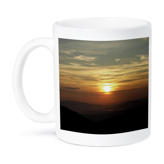 Romantic Sunset Over The Mountains, 15oz Mug
