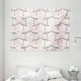 thumbnail image 1 of Romantic Tapestry, Flamingos Shaping Hearts with Heads Love Animal Valentines Artsy Illustration, Wall Hanging for Bedroom Living Room Dorm Decor, 80W X 60L Inches, Light Pink Grey, by Ambesonne, 1 of 2
