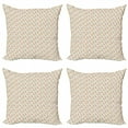 thumbnail image 1 of Romantic Throw Pillow Cushion Case Pack of 4, Love Themed Pattern with Pastel Tones Abstract Hearts and Dots Image, Modern Accent Double-Sided Print, 4 Sizes, Multicolor, by Ambesonne, 1 of 2