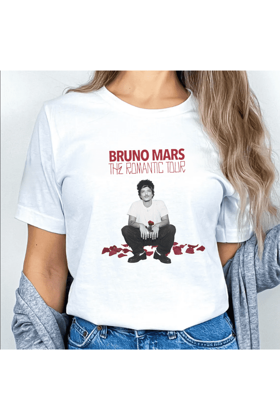 Romantic Tour Pop Music Graphic T-Shirt, Retro R&B Concert Fan Tee, Vintage Rose Theme Music Shirt