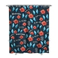 thumbnail image 1 of Romantic Tropical Floral and Butterfly Shower Curtain 72x84 Inches, Bright Botanical Look with Hooks, 1 of 5