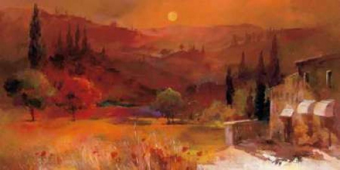 Romantic Tuscany II Canvas Art - Willem Haenraets (10 x 20)