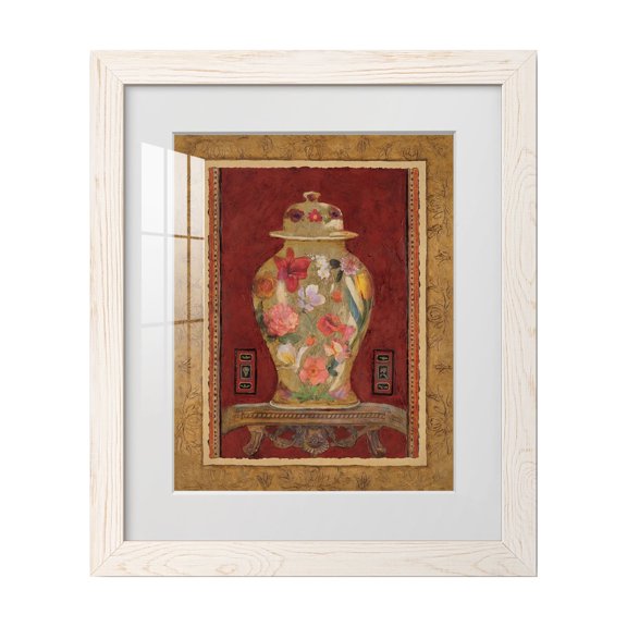 Romantic Urn I - Premium Framed Print - Ready to Hang - 17 x 20 - White Frame