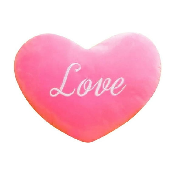 Romantic Valentine's Day Heart Throw Pillow - Love Shaped Decorative Pillow, Essential Home Room Decor for Bed Couch & Holiday Decorations (A)
