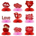 thumbnail image 1 of Romantic Valentine's Day Party Honeycomb Decorations 3D Heart Patterned Pink & Red Accents For Romantic Ambiance Tabletop Centerpiece For Couples' Parties Home Decor Weddings, 1 of 6