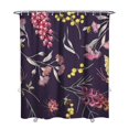 thumbnail image 1 of Romantic Watercolor Blossom Shower Curtain for Bathroom, 72x84 Polyester, Vintage Floral and Bee Decor, 1 of 5