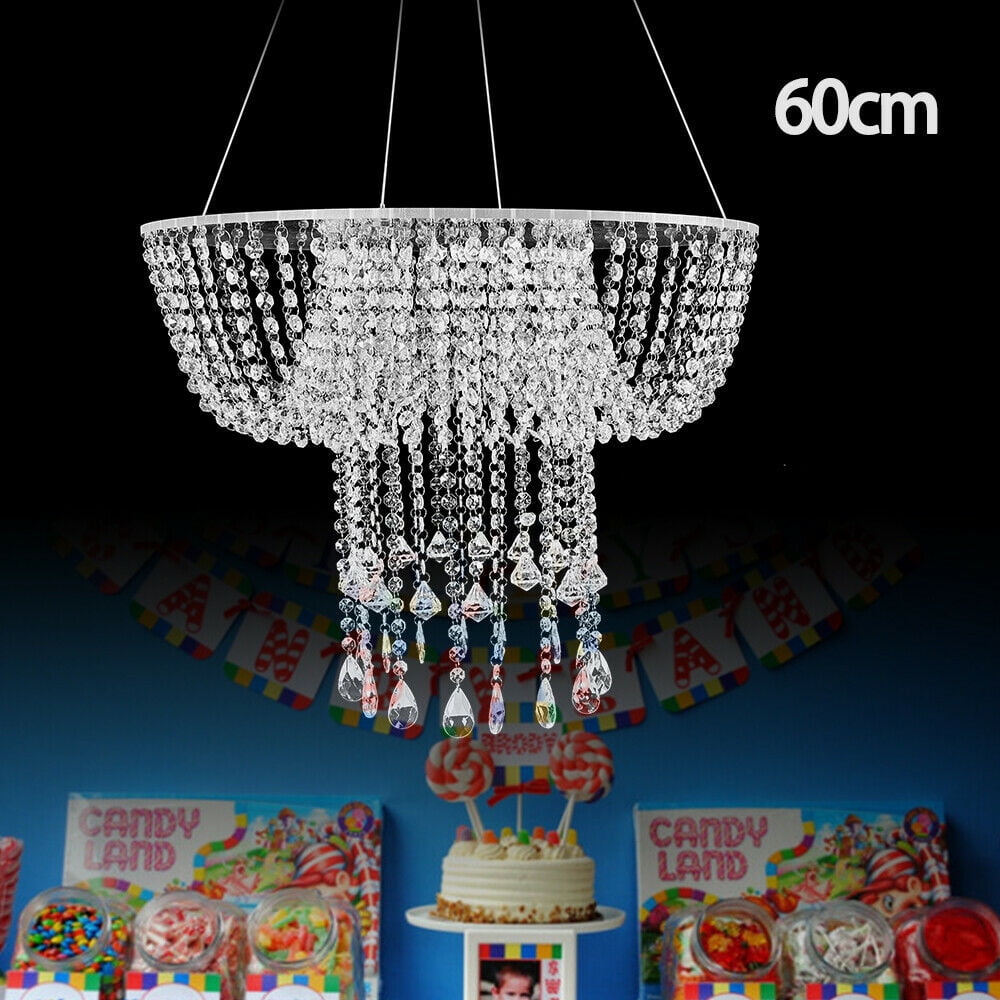 Romantic Wedding Chandelier Garland Suspended Cake Display Swing Stand Stunning Acrylic Chandelier Suspended Cake Swing Wedding Cake Stand Wedding Chandelier Hanging Cake Swing Stand