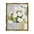 thumbnail image 1 of Romantic White Roses Arrangement Botanical & Floral Graphic Art Metallic Gold Framed Art Print Wall Art, 1 of 9