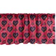 thumbnail image 1 of Ambesonne Romantic Valance Pack of 2, Hand Paint Hearts Shapes, 42"X12", Multicolor, 1 of 3