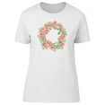 thumbnail image 1 of Romantic Wreath Pink Roses Tee Women's -Image by Shutterstock, 1 of 2