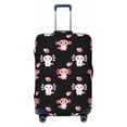 thumbnail image 1 of Romantic axolotls heart black Luggage Cover Anti Scratch, Elastic Suitcase Protector Suitcase Covers for Luggage Fits 18-32 Inch Luggage, 1 of 5