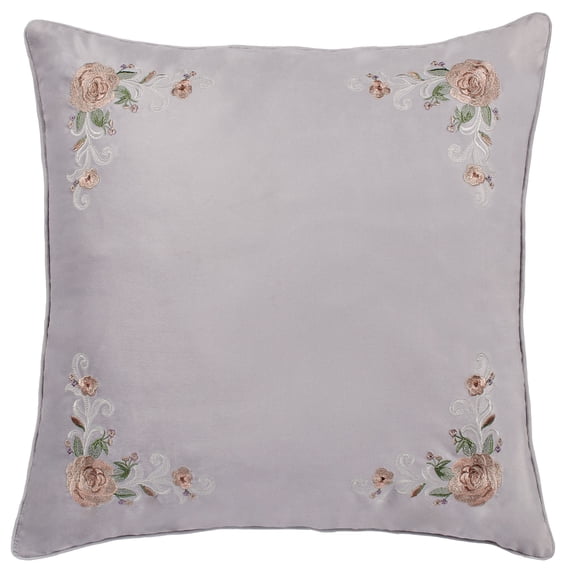 Romantica Collection - Embroidered European Sham Only - Wisteria - Romantic Pillow Cover for Bedding - Romantic Floral Aesthetic Sham Embroidered European